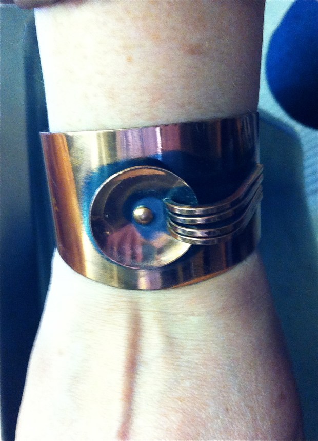 modernist copper cuff