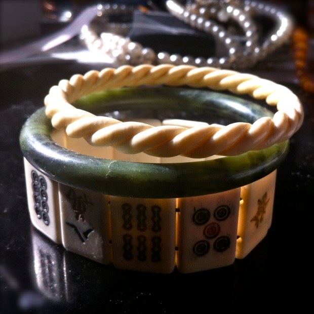jade ivory bone bracelets