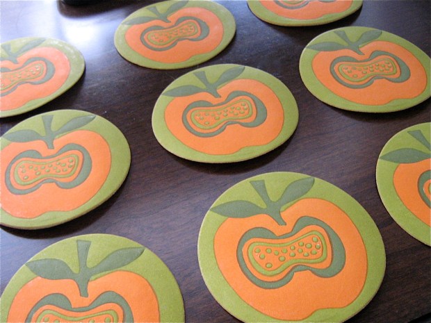 vintage 1970s paper coasters