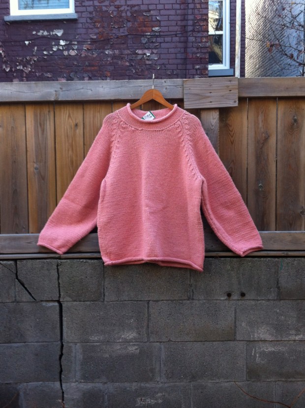 pink sweater