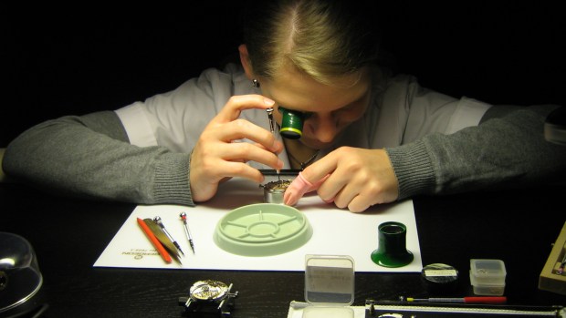 watchmaker at Glashütte Original Lounge at Berlinale 2015