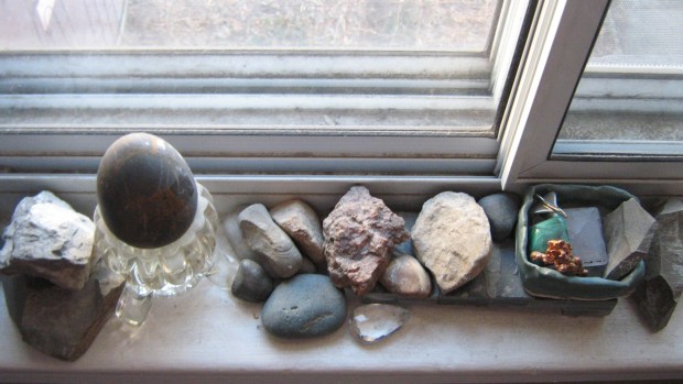 windowsill rock collection