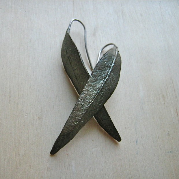 michael michaud eucalyptus leaf earrings1