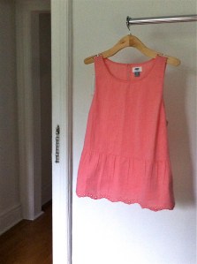 peach peplum tank
