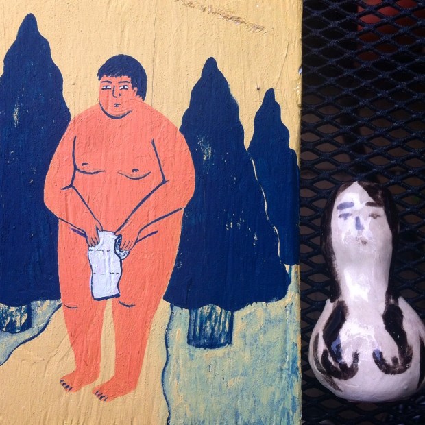 Ness Lee Painting and mini vase