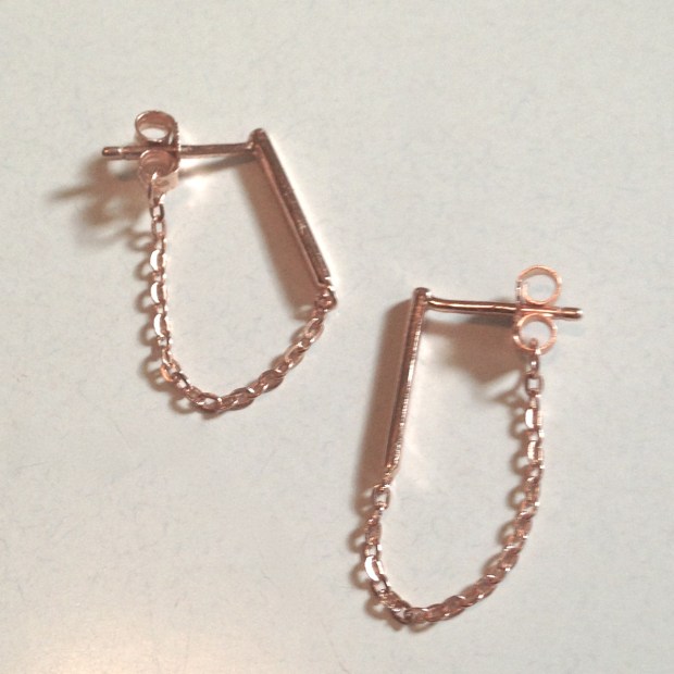 rose gold earrings