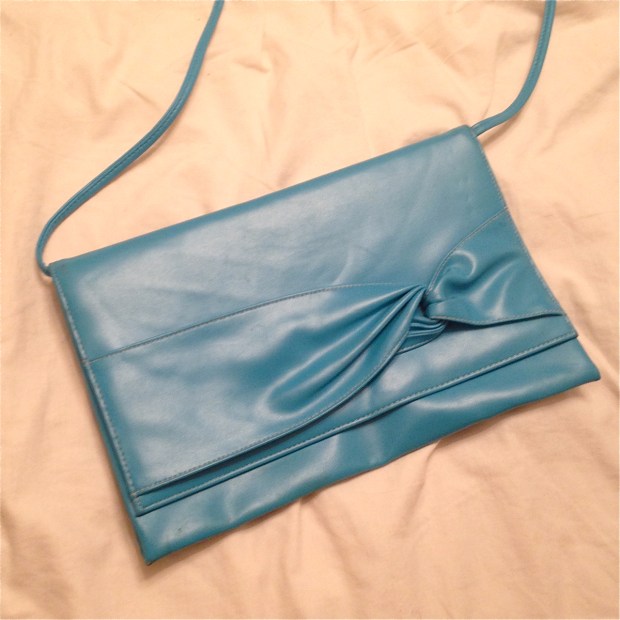 sidewalk faux leather turquoise envelope purse