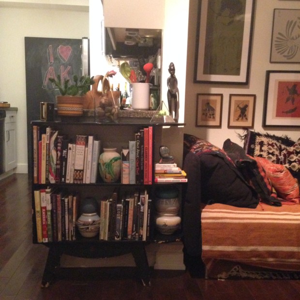 1950/ cantilevered leg bookcase