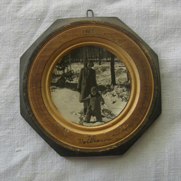 yard sale folk art photo frame