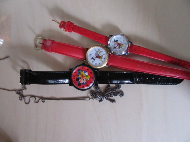 Mickey Mouse watches and pendant