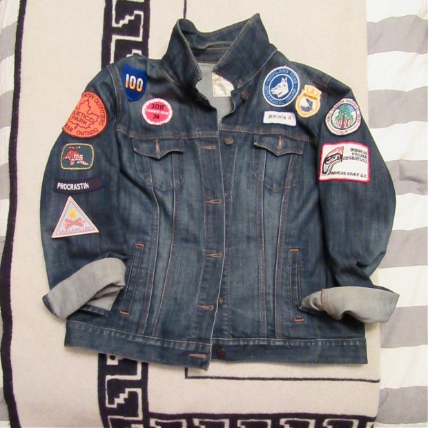 jean jacket with patches