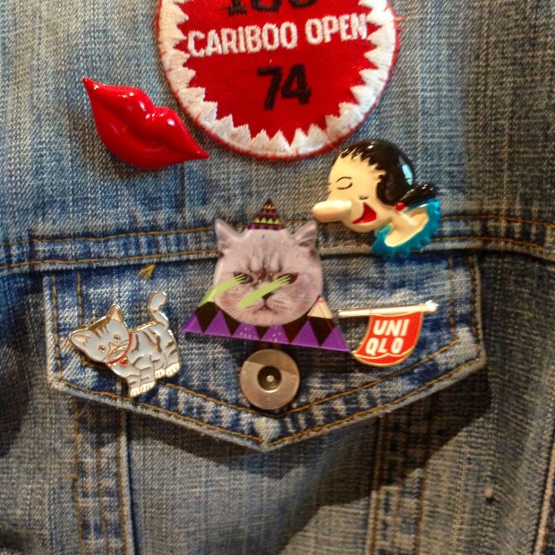 Jean jacket and pins
