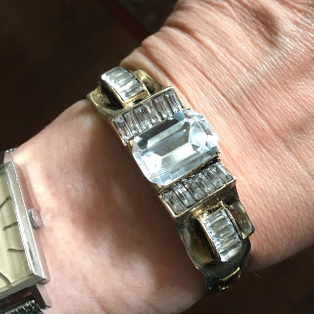 blog St. Lawrence haul retro rhinestone clamper bracelet